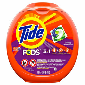 Laundry Detergent - Tide Pods® 3-in-1 - Spring Meadow - 4 x 81 Pods / Case