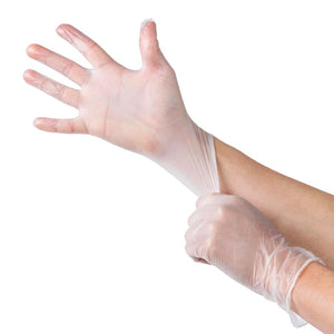 Vinyl Gloves - Food Grade - Powder Free - White - Large - 10 x 100 / Case