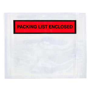 Packing List Envelopes - Packing List Enclosed - 4" x 5" - 1,000 / Case