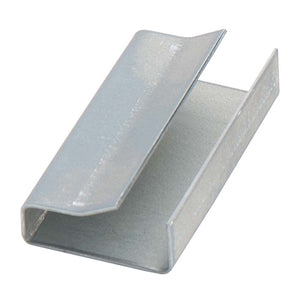 Polypropylene Strapping Seals - 5/8" Open - Galvanized Metal - 2,000 / Case 