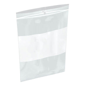 Reclosable Poly Bags - White Block - 6" x 9" - 2 Mil - 1,000 / Case