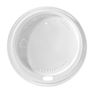 Paper Hot Cup Lids - Sip Dome - White - 1,000 / Case