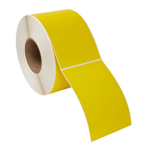 Thermal Transfer Labels - 4" x 6" - Yellow - 3" Core - 4 x 1,000 / Case