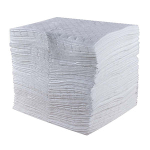 Sorbent Pads - Oil Only - 15" x 18" - Medium Weight - 100 / Pack
