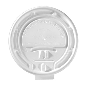Paper Hot Cup Lids - Lock Back - White - 1,000 / Case