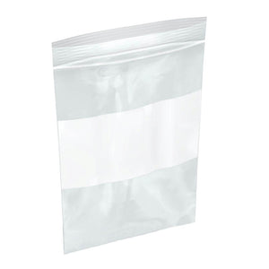 Reclosable Poly Bags - White Block - 4" x 6" - 2 Mil - 1,000 / Case