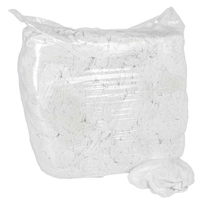 Wiping Rags - All-White T-Shirt Wipers - 25lb / Bag