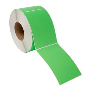 Thermal Transfer Labels - 4" x 6" - Green - 3" Core - 4 x 1,000 / Case