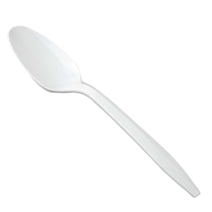 Plastic Tea Spoons - White - Medium Weight - 1,000 / Case