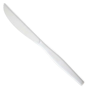 Plastic Knives - White - Medium Weight - 1,000 / Case