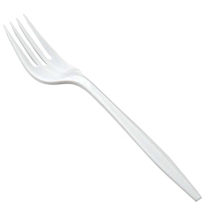 Plastic Forks - White - Medium Weight - 1,000 / Case