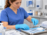 Nitrile Examination Gloves - SkyShield - Blue - 4 Mil - Medium - 100/Box - 10 Boxes/Case - Application