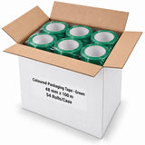 Coloured Packaging Tape - Green - 48 mm x 100 m - 54 Rolls/Case - Case Pack