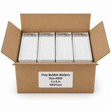 Poly Bubble Mailers - Size #000 - 4 x 8 - 500/Case open case