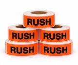 Shipping Labels - Rush - 2" x 5" - 500/Roll - 5 Rolls/Pack - 5 Roll Pack