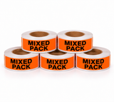 Shipping Labels - Mixed Pack - 2" x 5" - 500/Roll - 5 Rolls/Pack - 5 Roll Pack