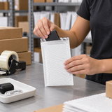 Poly Bubble Mailers - Size #00 - 5 x 10 - application at packing station