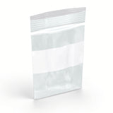 Reclosable Poly Bags - 2 Mil - White Block - 3" x 4" - 1,000/Box - 10,000/Case