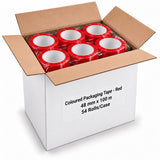 Coloured Packaging Tape - Red - 48 mm x 100 m - 54 Rolls/Case - Case Pack