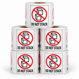 Shipping Labels - Do Not Stack - Pictorial - 4" x 6" - 500/Roll - 5 Rolls/Pack - 5 Roll Pack