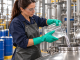 Chemical Resistant Gloves - Flock-Lined Nitrile - 15 Mil - Large - 12 Pairs/Pack - Application