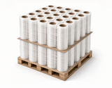 Wrapped skid of 50 Platinum Max 39 Gauge / 65 Gauge EQ machine stretch wrap rolls
