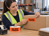 Shipping Labels - Do Not Freeze - 2" x 5" - 500/Roll - 5 Rolls/Pack - Application