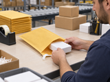 Bubble Mailers - Kraft - Size #1 - 7-1/4" x 12" - 100/Case - application