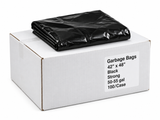 Garbage Bags - 42" x 48" - Black - Strong - 50-55 gal - 100/Case case with folded black bag
