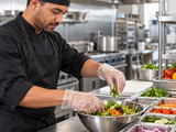Food Service Gloves - Polyethylene - Clear - Medium - application image