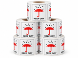 Shipping Labels - Keep Dry - Pictorial - 4" x 6" - 500/Roll - 5 Rolls/Pack - 5 Roll Pack