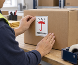 Shipping Labels - Keep Dry - Pictorial - 4" x 6" - 500/Roll - 5 Rolls/Pack - Application
