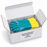 Chemical Resistant Gloves - Neoprene Coated Latex - Large - 12 Pairs/Pack