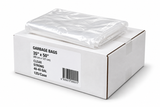 Garbage Bags - 35" x 50" - Clear - Strong - 40-45 gal - 125/Case case with folded clear bag