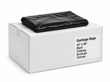 Garbage Bags - 42" x 48" - Black - X-Strong - 50-55 gal - 75/Case case with folded black bag