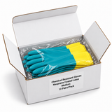 Chemical Resistant Gloves - Neoprene Coated Latex - Medium - 12 Pairs/Pack