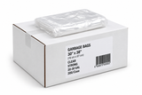 Garbage Bags - 30" x 38" - Clear - Strong - 20-30 gal - 200/Case case with folded clear bag