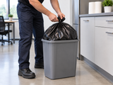 Garbage Bags - 30" x 38" - Black - X-Strong - 20-30 gal - 125/Case fitted in a commercial waste bin
