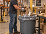 Garbage Bags - Contractor / Industrial Grade - 26" x 40" - Clear - 3 Mil - 100/Roll in industrial cleanup use