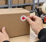 Shipping Labels - Made in Canada - 1" Circles - 1,000/Roll - 5 Rolls/Pack - Application
