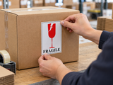 Shipping Labels - Fragile - Pictorial - 4" x 6" - 500/Roll - 5 Rolls/Pack - Application