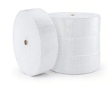Clear non-perforated bubble rolls with 1/2" bubbles, 12" x 250' per roll - 4 rolls/bag.