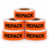 Shipping Labels - Repack - 2" x 5" - 500/Roll - 5 Rolls/Pack - 5 Roll Pack