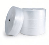Clear non-perforated bubble rolls with 3/16" bubbles, 12" x 750' per roll - 4 rolls/bag.
