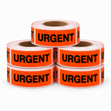 Shipping Labels - Urgent - 2" x 5" - 500/Roll - 5 Rolls/Pack - 5 Roll Pack