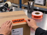 Shipping Labels - Urgent - 2" x 5" - 500/Roll - 5 Rolls/Pack - Application