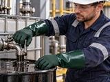 Chemical Resistant Gloves - Double Dipped PVC - 14" - 12 Pairs/Case - Application