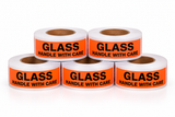 Shipping Labels - Glass Handle With Care - 2" x 5" - 500/Roll - 5 Rolls/Pack - 5 Roll Pack