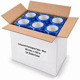 Coloured Packaging Tape - Blue - 48 mm x 100 m - 54 Rolls/Case - Case Pack