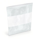 Reclosable Poly Bags - 2 Mil - White Block - 12" x 15" - 1,000/Case